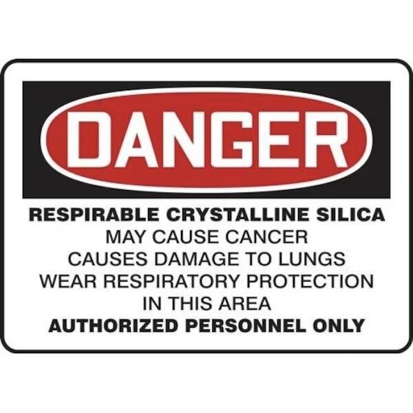 Accuform OSHA DANGER SAFETY SIGN RESPIRABLE MCAW047XP MCAW047XP - main
